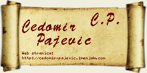 Čedomir Pajević vizit kartica